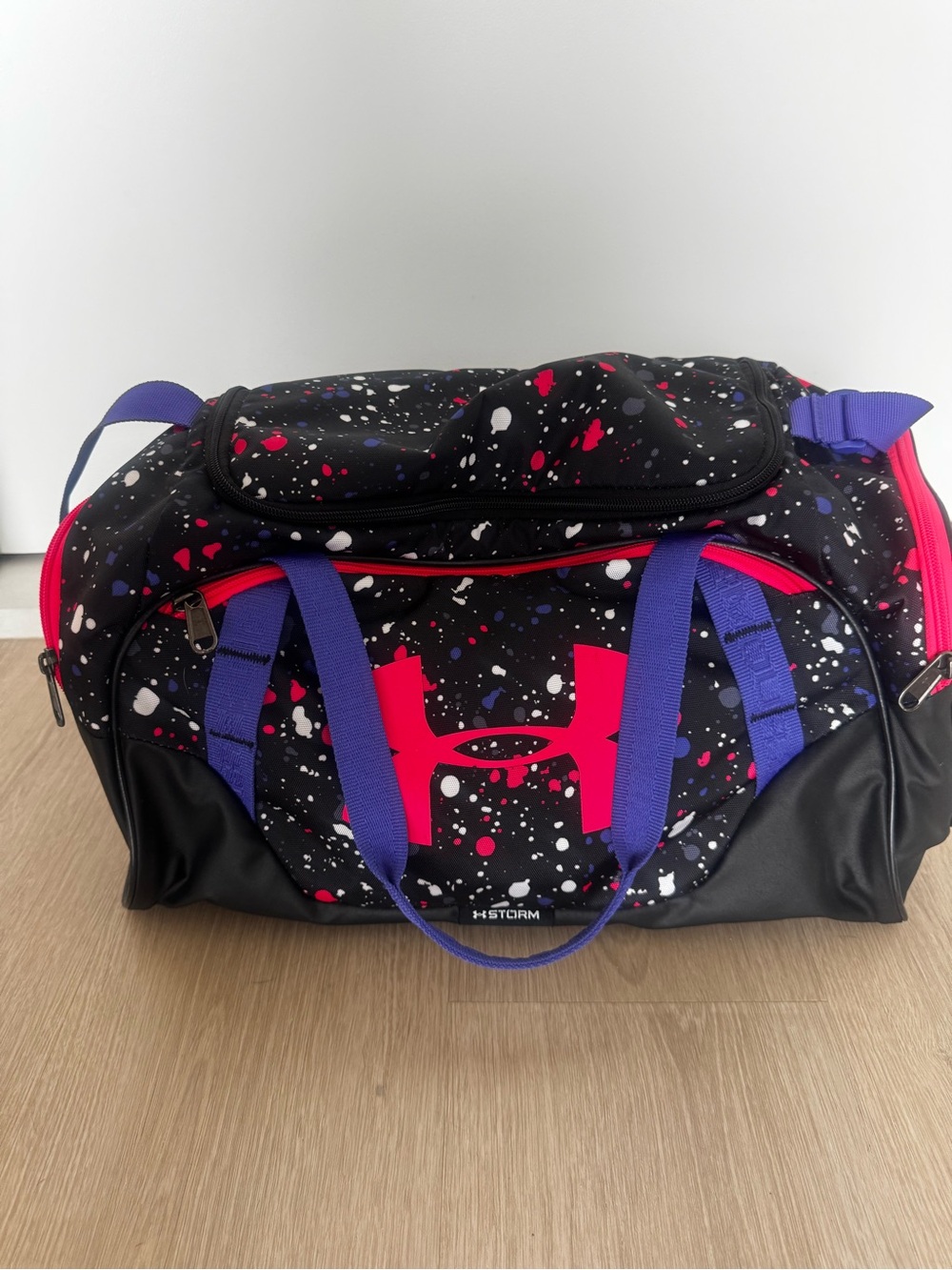 Under Armour Black & Pink Duffel Bag